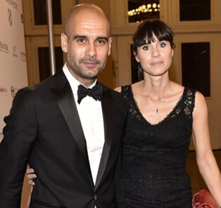 Cristina Serra with her husband Pep Guardiola. 